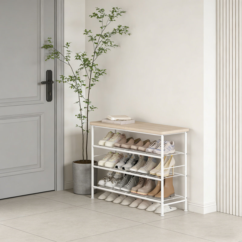 Range-chaussures en métal de style rustique