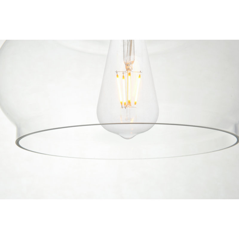 Luminaire suspendu simple à 1 lumière Brancy, Laiton