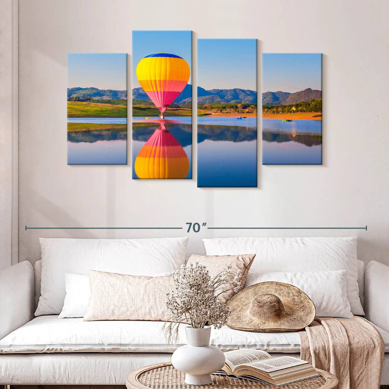 Hot Air Balloon Reflection, H 32 po x l 52 po