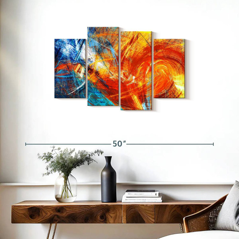 Avery Fire Abstract, 22" H x 36" W