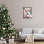 «Pink Floral Festive Reindeer», art mural sur toile par Tabz Jones