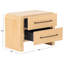Table de chevet 2 tiroirs Cruz-8365846