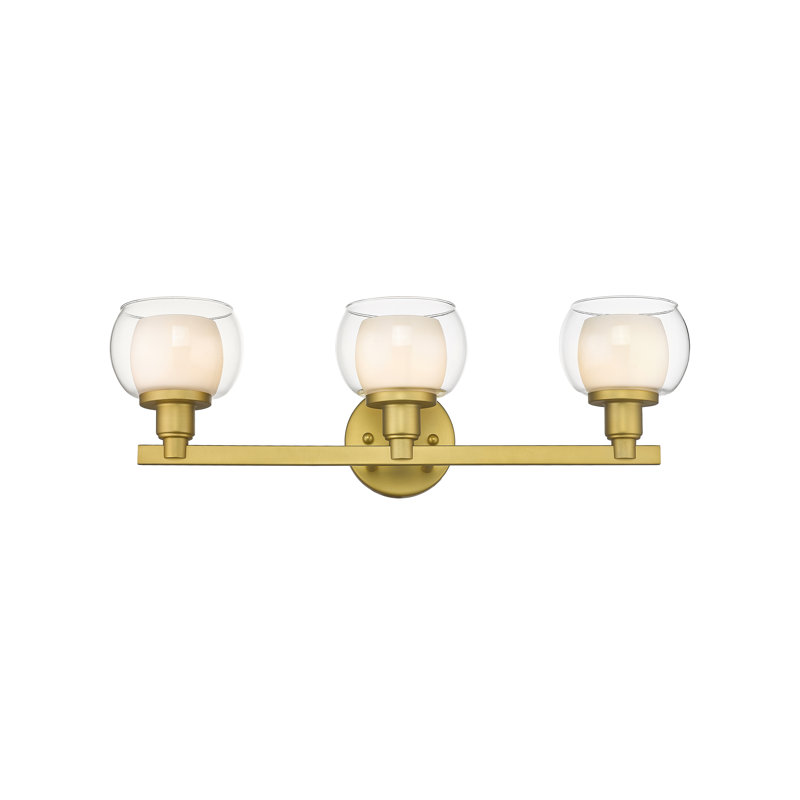 3 - Light Dimmable Bath Bar, Satin Gold