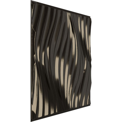 Panneau mural décoratif 3D l 19 5/8 po x H 19 5/8 po Billow EnduraWall, métallique (couvre 2,67 pieds carrés)
