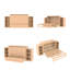 Lit double escamotable grand lit double avec tiroirs et tablettes de rangement spacieux - Lit armoire en bois de pin peu encombrant pour chambres d'amis, chambres à coucher compactes et bureaux à domicile-738144867-738144865