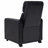 Black Upholstered 4-Seater Home Theater With 3 Wedge Consoles