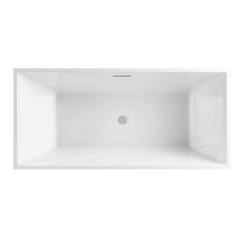 Squadra 67'' x 31.5'' Freestanding Soaking Acrylic Bathtub