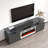 Genoveva 71" Modern TV Stand with Electric Fireplace, High Gloss Finish, Media Storage-668799342