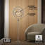 Lampe sur pied moderne pivotante, chrome