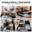 Tapis gris / blanc / noir à motif géométrique Astika-25891724