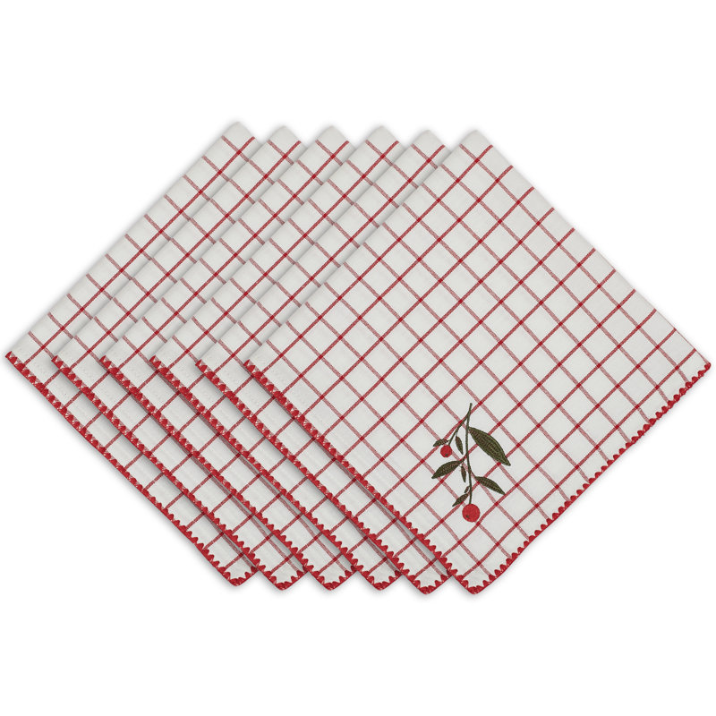 Emina Cotton Plaid Square Napkin