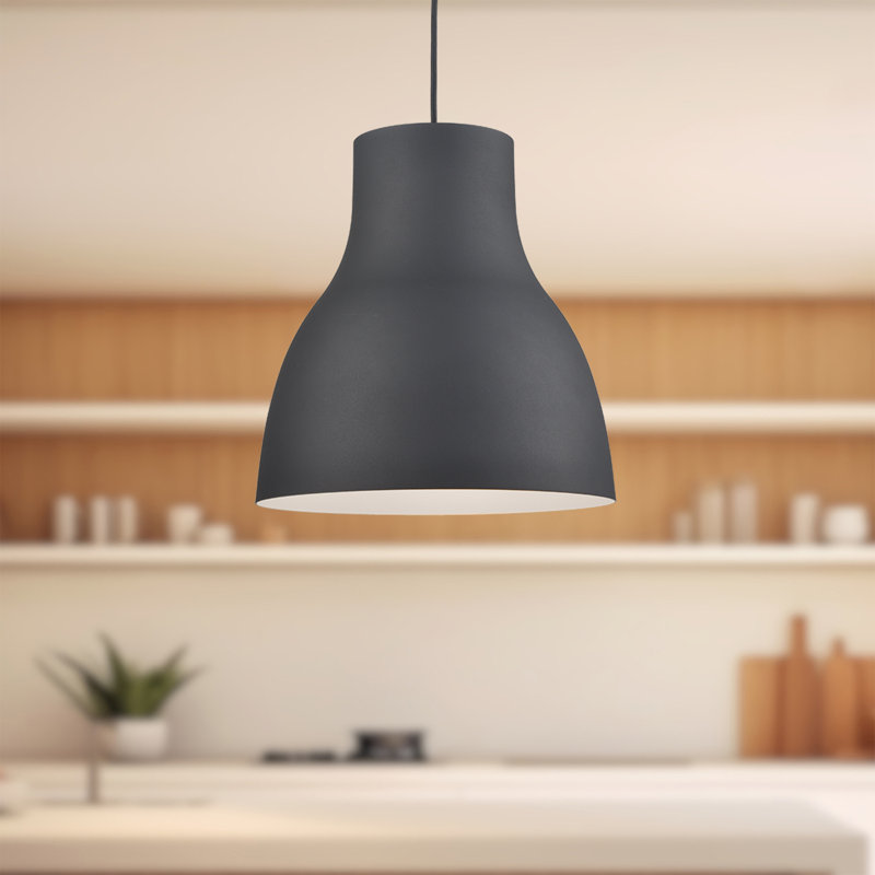 Cradle 1 - Light Single Pendant, Black, 16.5" H x 16" W x 16" D