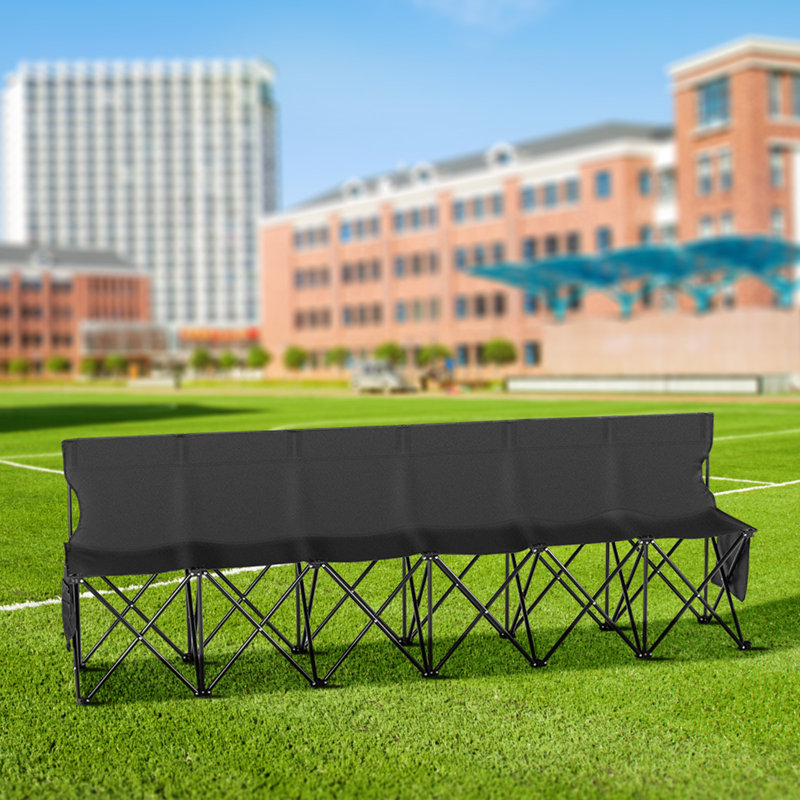 Chaise de camping pliante portative de sport à 6 places avec sac de transport