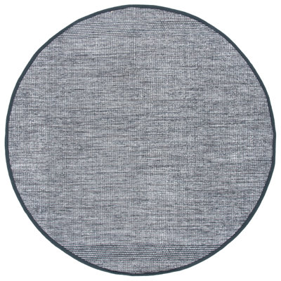 Datura Handmade Flatweave Cotton Charcoal/Black Area Rug