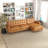 Allison Tan Leather Sectional Sofa