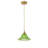 1-lamp green dimmable glass iron pendant light