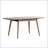 Walnut Colour Solid Oak Round Corner Diagonal Leg Telescopic Table 1.2-1.6M, For 6-8 People