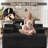 67" Oversized Compression Chaise Lounge Chair Indoor, Boneless Sleeper Sofa Bed with 3 Pillows, 2 Cup Holders & Storage Pocket,Corduroy Deep Seat Lounge Chair for Living Room, Bedroom, Office-1839735886