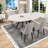 5 Pieces Dining Table Set, Expandable Dining Table With 4 Cushioned Dining Chairs