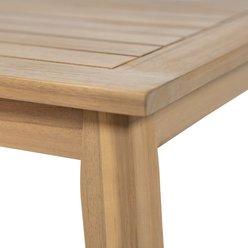 Ensemble de conversation d'extérieur 4 pièces en bois d'acacia avec plateau à lattes et coussins