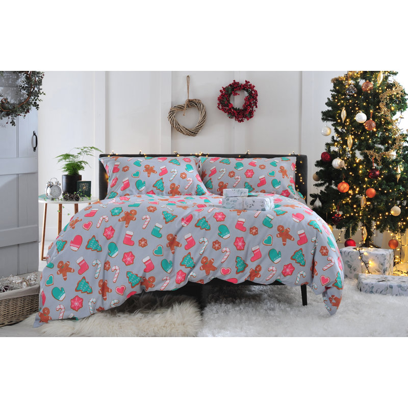 Cotton Blend No Pattern Duvet Cover Set with Pillowcases, Super King