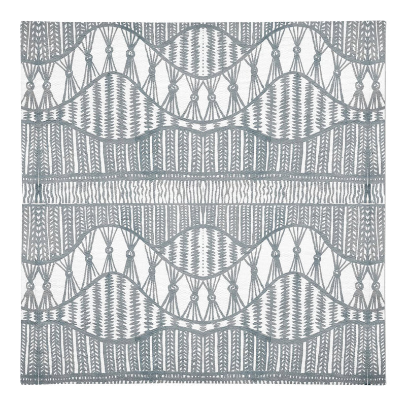 Cotton Twill Abstract Rectangle Napkin, Blue