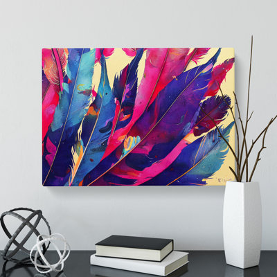 Bird Feather Splash Vol.4 - Wrapped Canvas