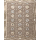 Corinth Oriental Area Rug in Teal/Cream/Silver