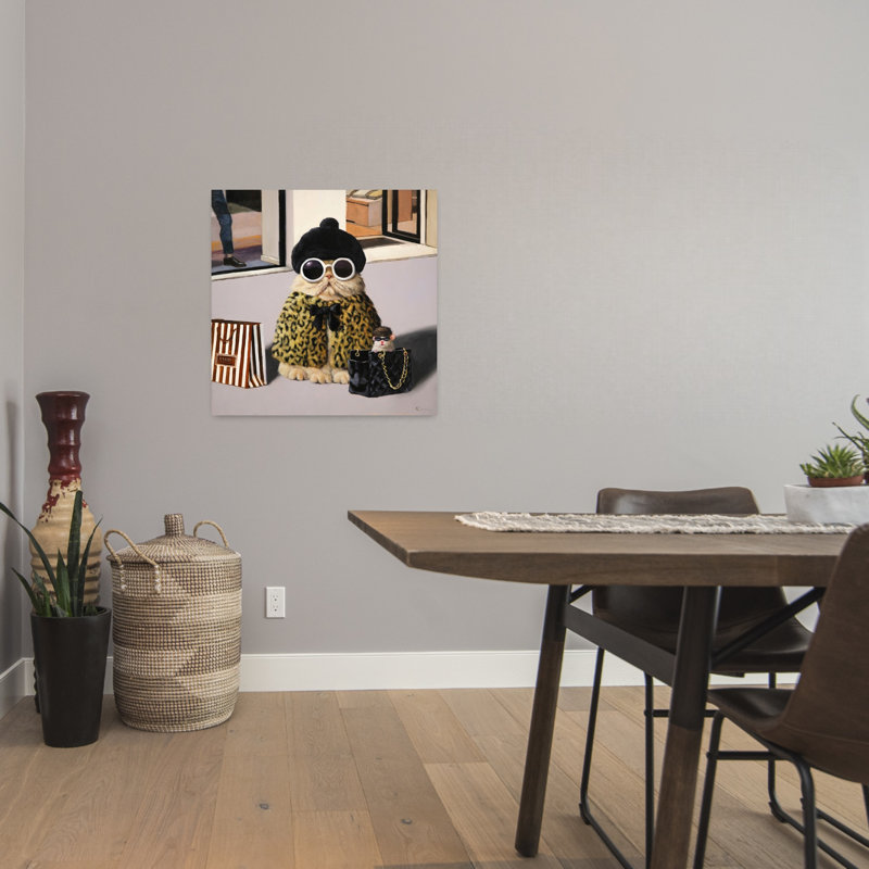 Art urbain contemporain pour chat, H 24 po x l 24 po