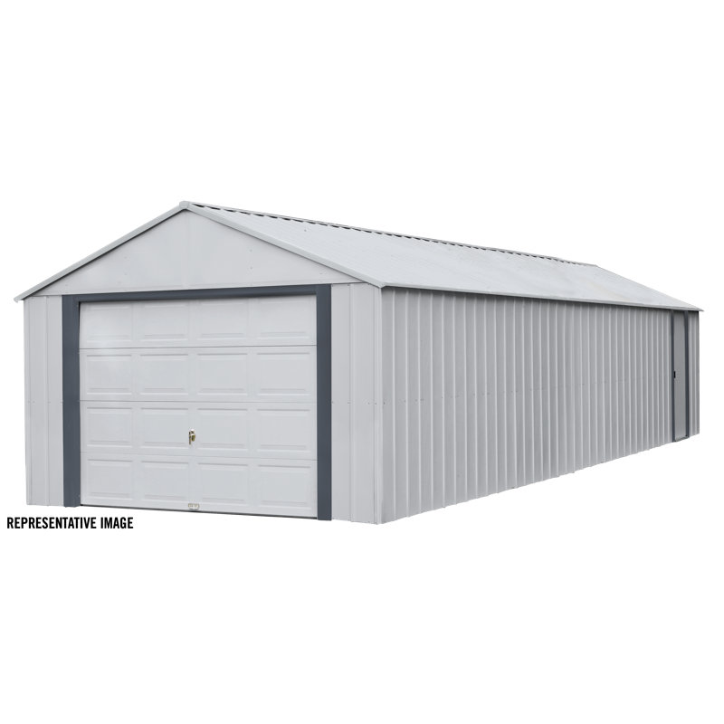 Murryhill 12' x 24' Gray Galvanized Steel Garage Kit