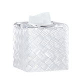 Basketweave Glass Tissue Box Cover