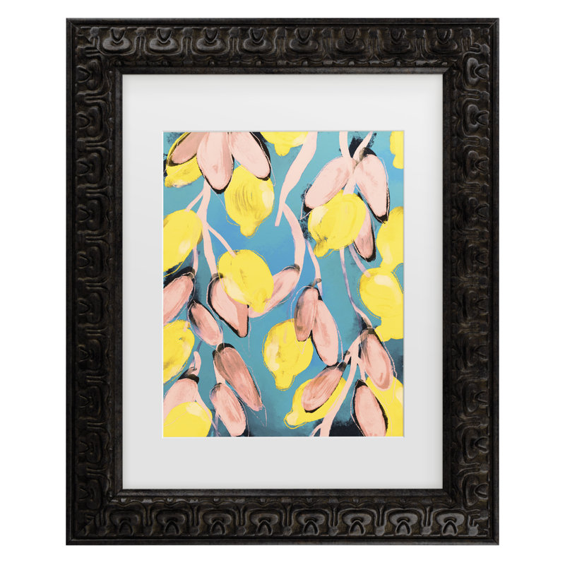 Œuvre encadrée de fauve bolognais de Noël, H 14,5 po x l 17,5 po