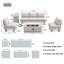 Ensemble de conversation modulaire en aluminium pour 5 personnes avec coussins