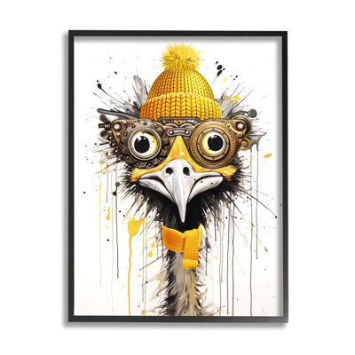 " Yellow Steampunk Emu " by Karen Smith