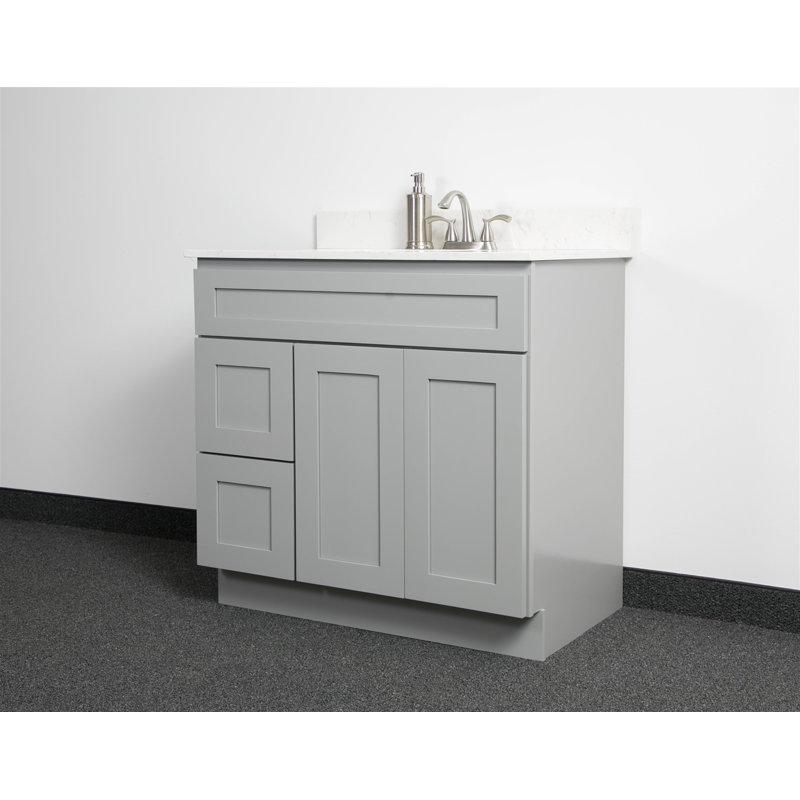 Base de meuble-lavabo 36 po seulement, Gris