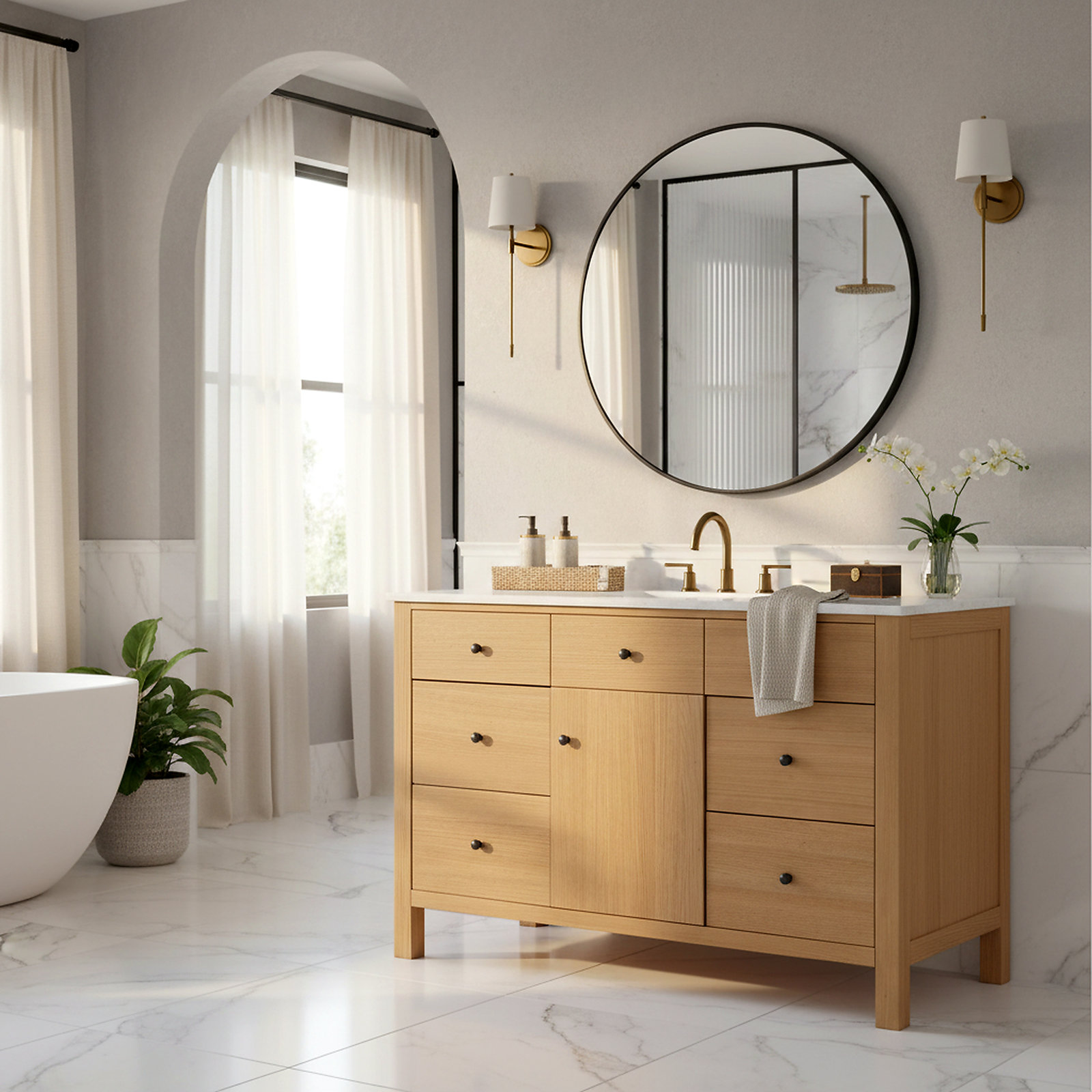 Lili Single Bathroom Vanity, 48"