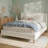 Modern Upholstered Platform Bed with Wingback Headboard and Walnut Wooden Legs, No Box Spring Needed-303500619-303500617