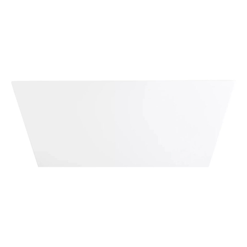 Hibiscus 59" Rectangular Acrylic Soaking Tub with Integrated Drain, Overflow, and Tap Deck