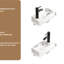 Lavabo mural suspendu en céramique rectangulaire, petit évier de vestiaire traditionnel blanc laiteux, 14 * 7 * 3 pouces, main gauche, trou de robinet simple pour le style de main blanc, salle de bain