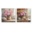 Hydrangeas In The Farm Kitchen I - Hydrangea Wall Art - ensemble d'art mural traditionnel 2 pièces-1413066937-1413066938-1413066943