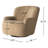 Maxton Upholstered Swivel Armchair-1068317187