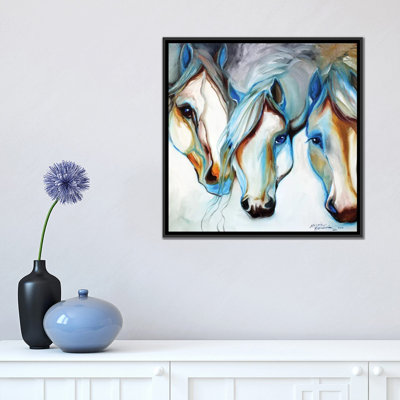 « 3 nobles équin abstract », reproduction sur toile