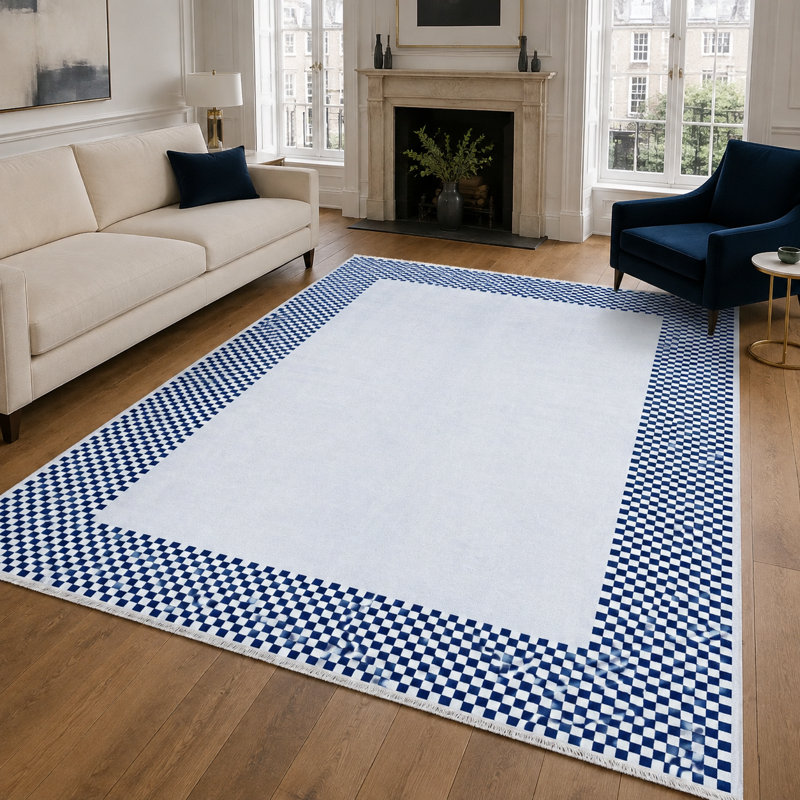 Geometric Cotton and Chenille Flatweave Area Rug, 155 x 230 cm