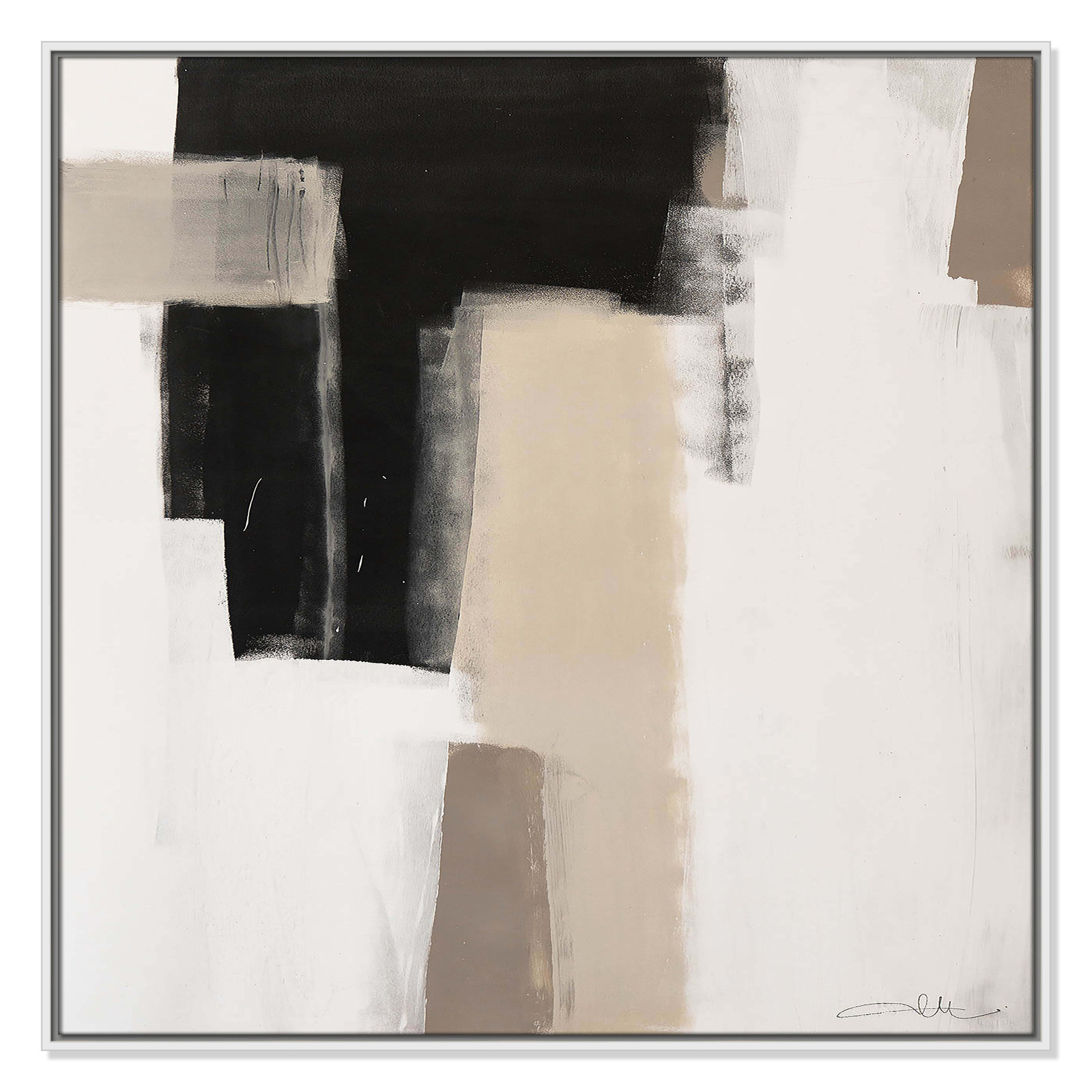 Earth Scapes I-A Print by Casa Fine Arts, 37.5" H x 37.5" W x 1.25" D, White Floater Framed
