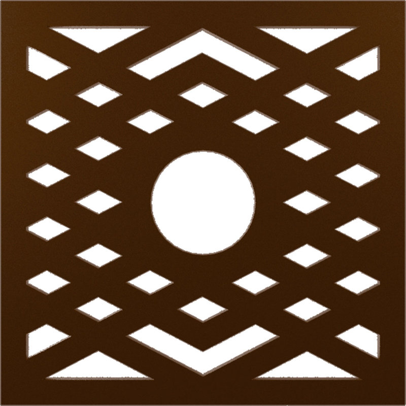 Médaillon de plafond à chevron en PVC de qualité architecturale Chevron, H 36 po x l 36 po x P 1 po, Cuivre