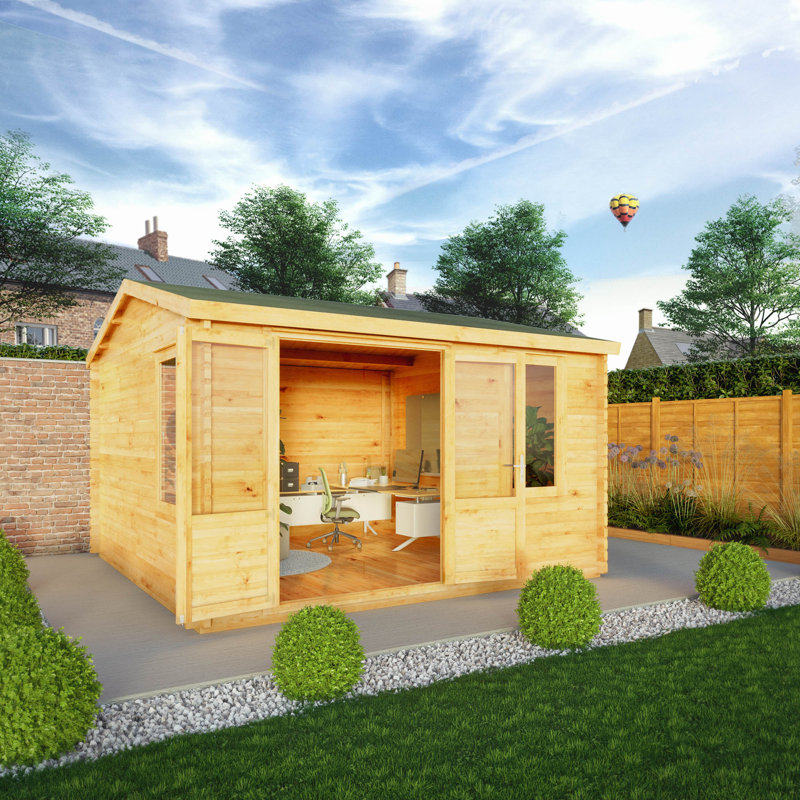 Mercia 13ft x 13ft Home Office Elite Log Cabin (44mm)
