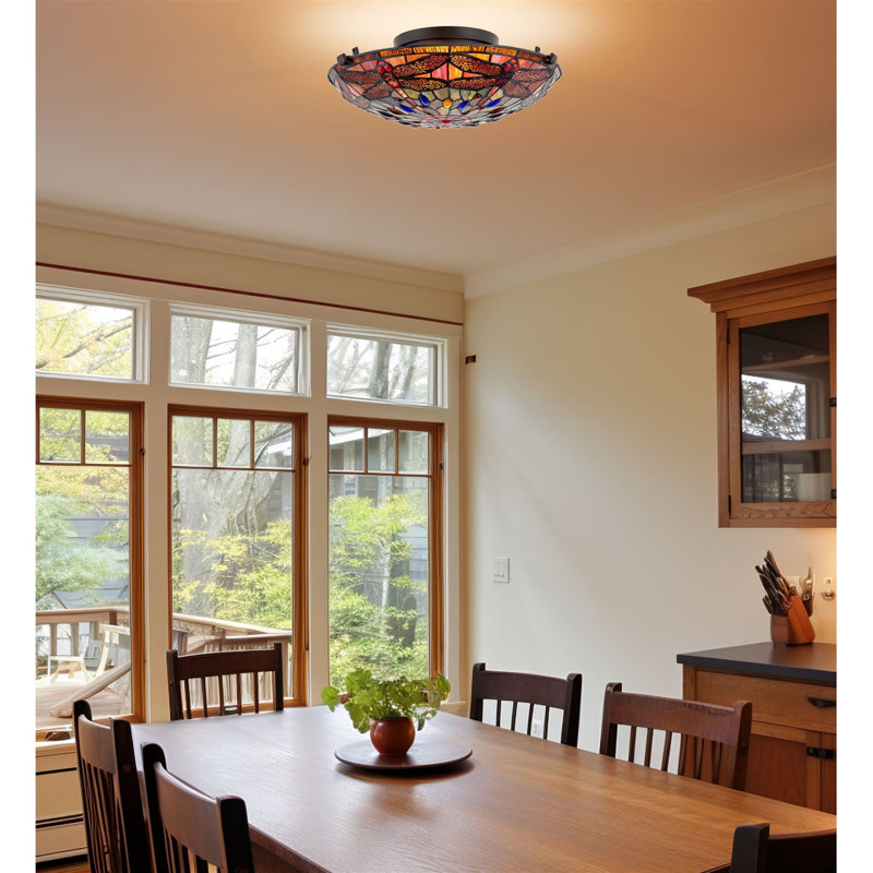 Whitsett Tiffany Glass Flush Mount