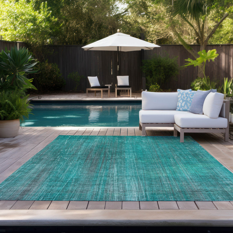 Tapis intérieur / extérieur Kinslee, Rectangle de 10 pi x 14 pi