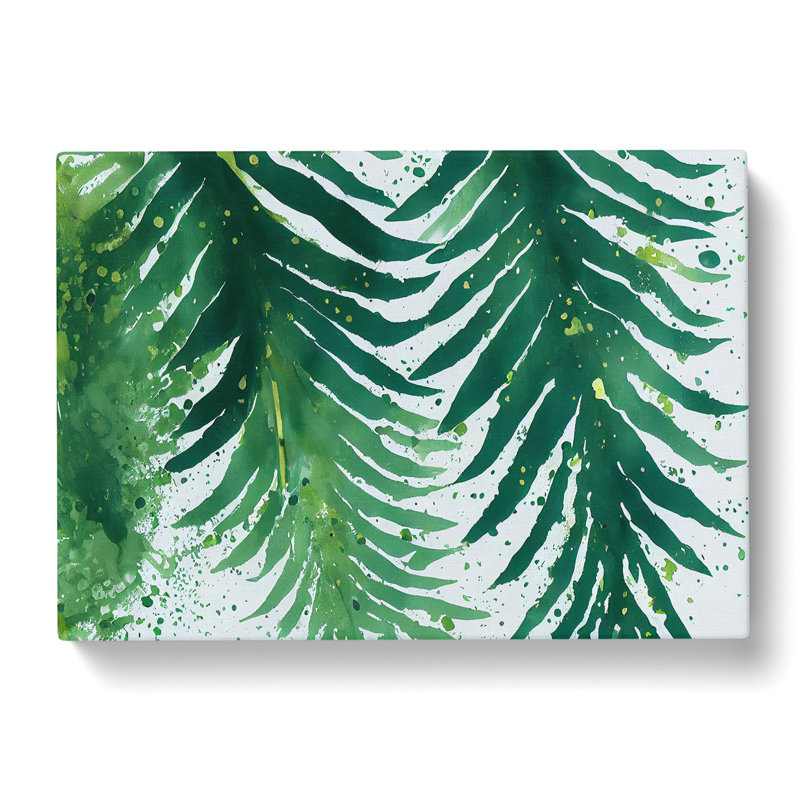 Fern Leaf Splash Vol.1 - Wrapped Canvas, 40cm H x 60cm W x 3cm D