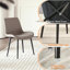 Chaises de salle à manger rembourrées de style moderne Mid-Century en cuir-903607332-887895820